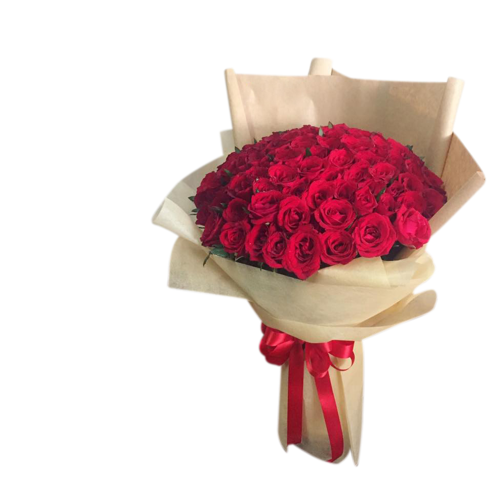 Send 50 Roses Bouquet with Fillers To Dhaka in Bangladesh