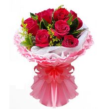 Send 12 Red Roses in Bouquet to Dhaka in Bangladesh