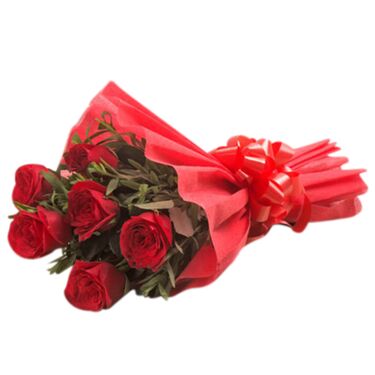 Send 6 pcs Red Roses in Bouquet To Dhaka in Bangladesh